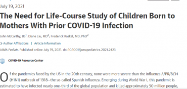 Cần phải có những nghiên cứu suốt đời trên những trẻ sinh ra từ những bà mẹ đã nhiễm Covid 19