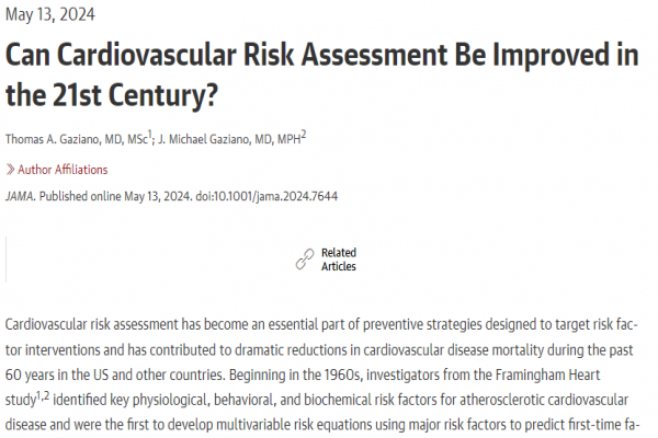 Can Cardiovascular Risk Assessment Be Improved in the 21st Century?