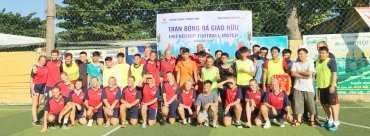 Friendly football match between Phan Chau Trinh University and Oslo University - Norway